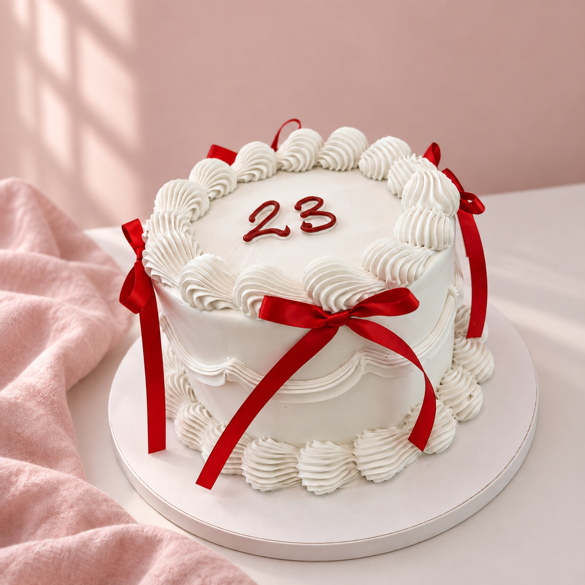Design Your Own Vintage Bow Cake