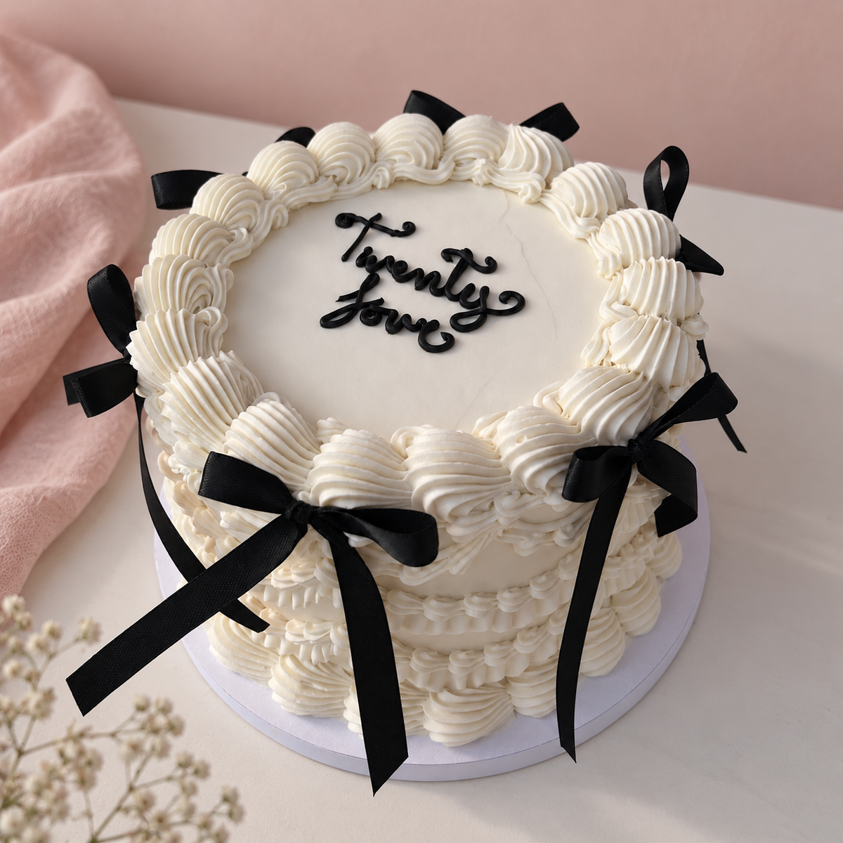 Design Your Own Vintage Bow Cake