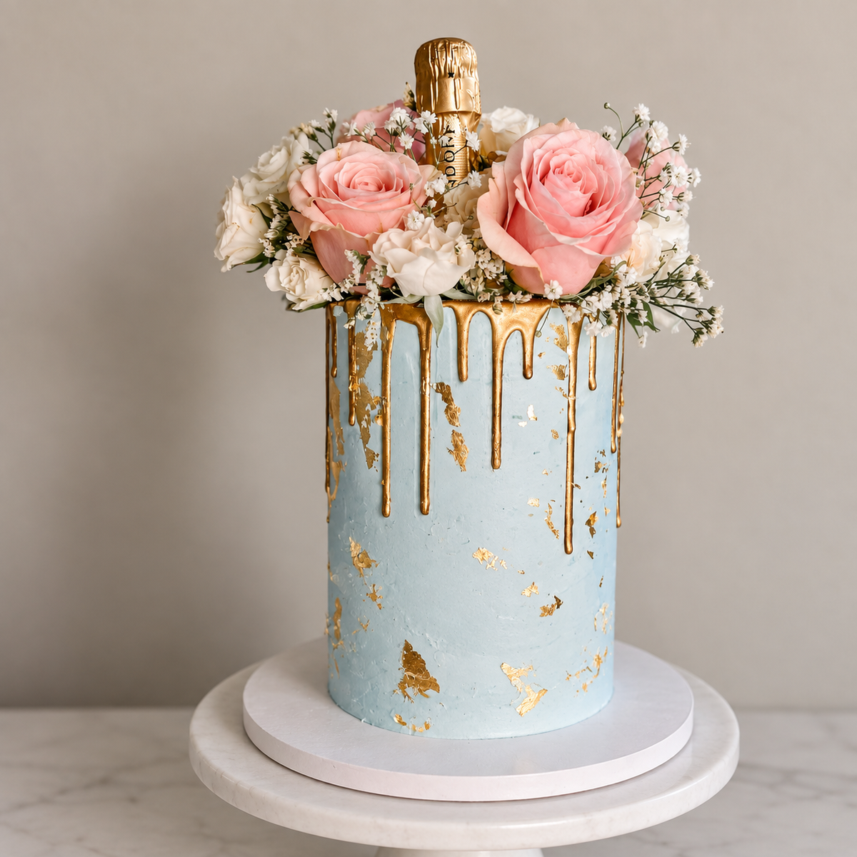 Champagne Florals Cake