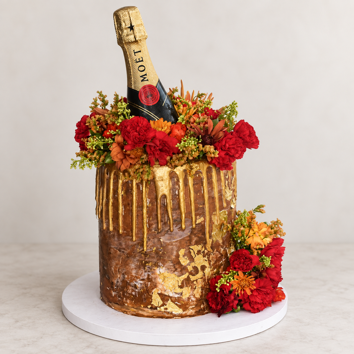 Champagne Florals Cake