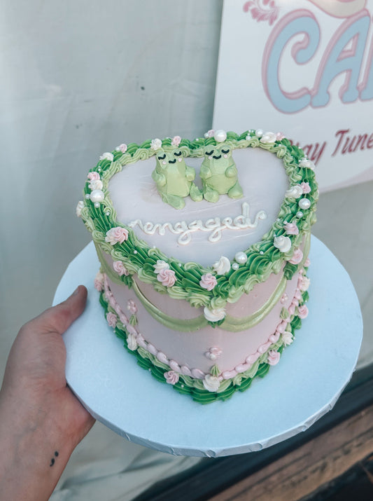 Frog Heart Cake (Detailed Piping)