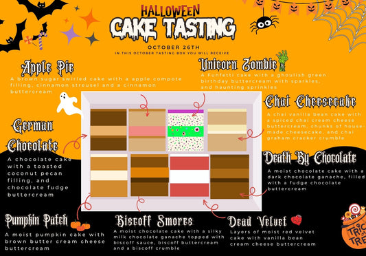 Monthly Cake Tasting Box (October) HALLOWEEN